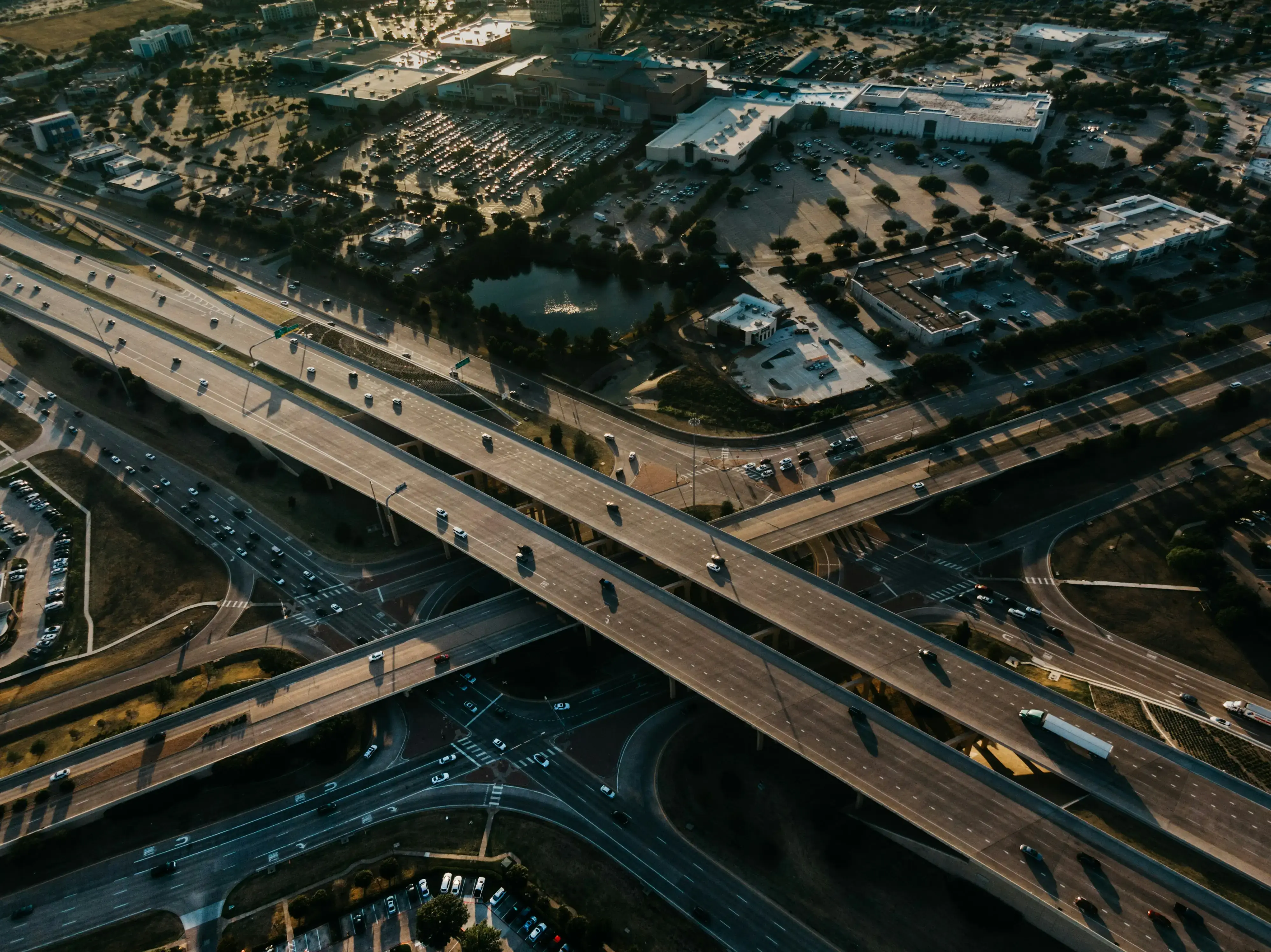 Frisco, Texas highway seen from above