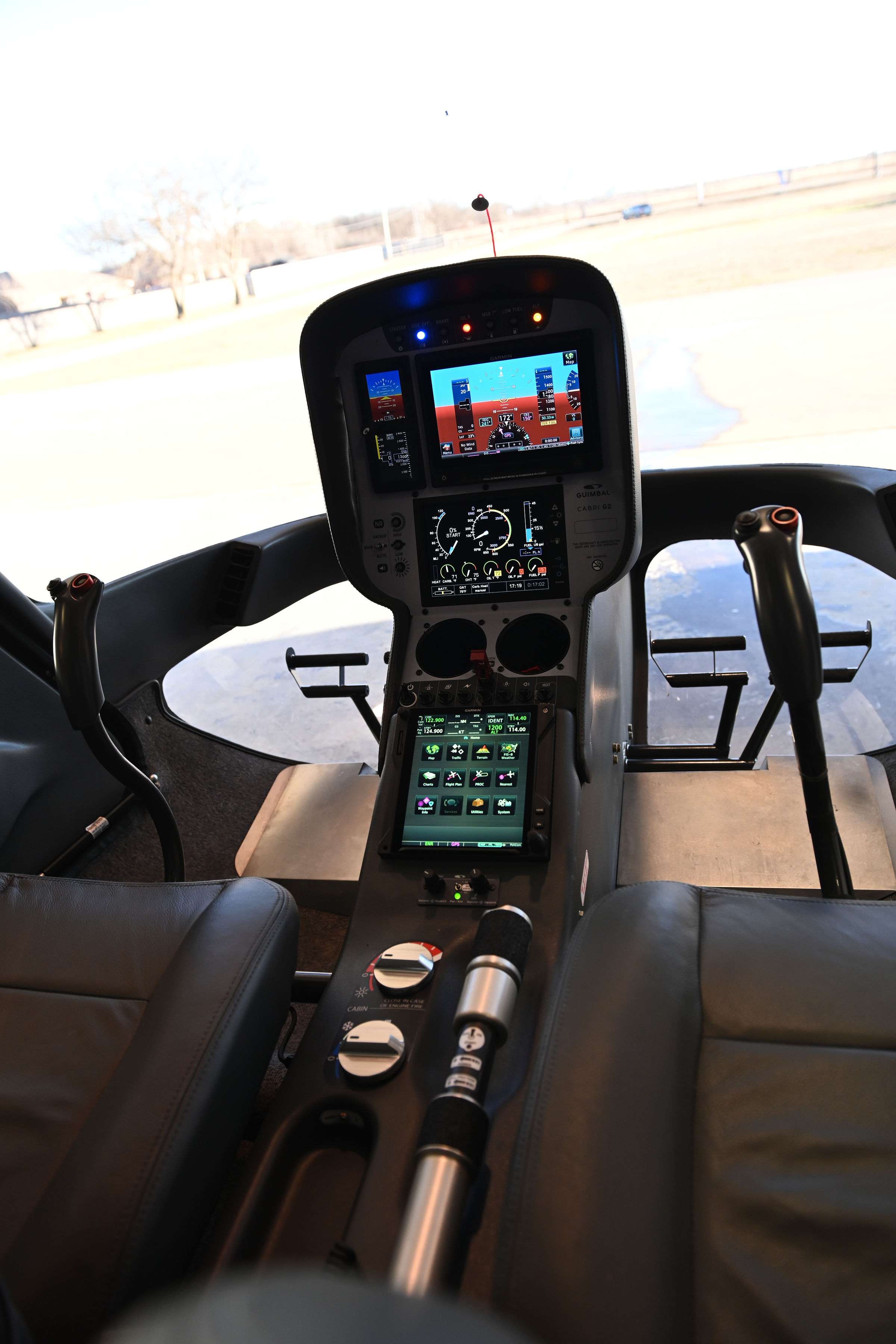 Cabri G2 helicopter panel used for training at TruFlight Academy