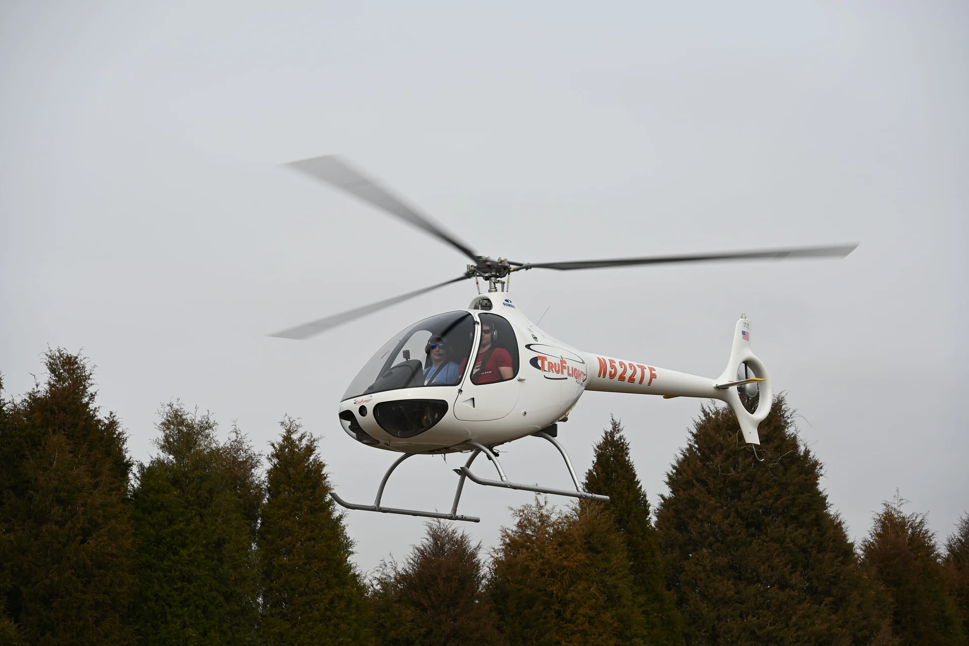 Guimbal Cabri G2 flying during TruFlight Academy helicopter training